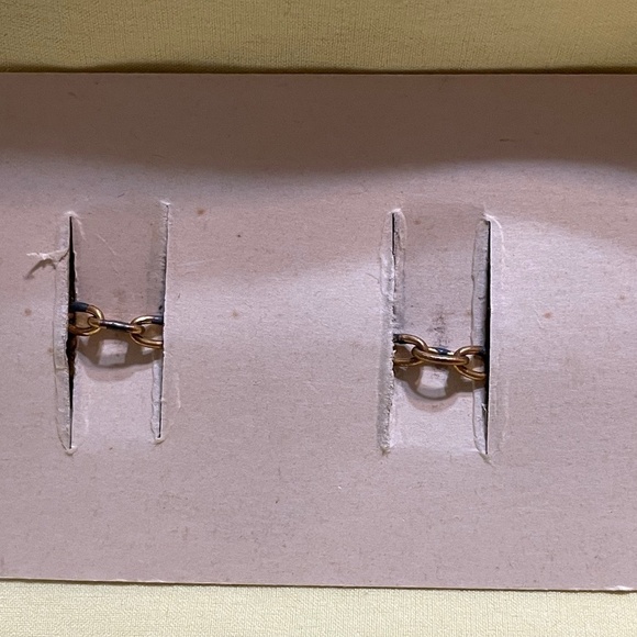 Vintage Japanese Damascene Fan‎ Black and Gold inlay Cuff Links - Picture 4 of 4